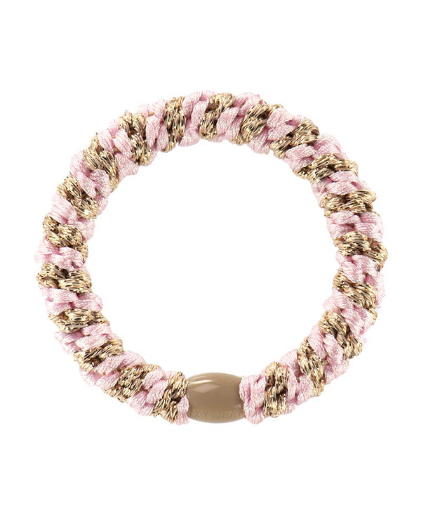Kknekki Haargummi Light Pink Beige Glitter Stripe