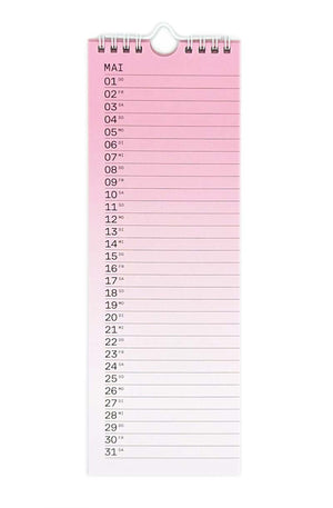 Verlaufskalender schmal 2025