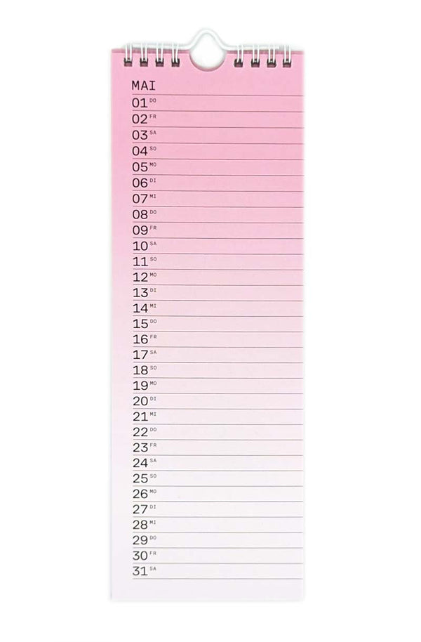 Verlaufskalender schmal 2025