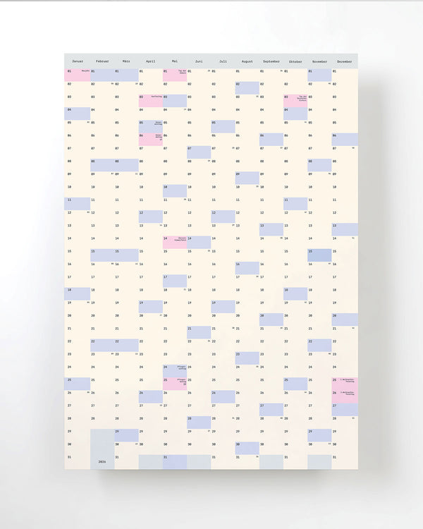 BASIC Wandkalender 2026