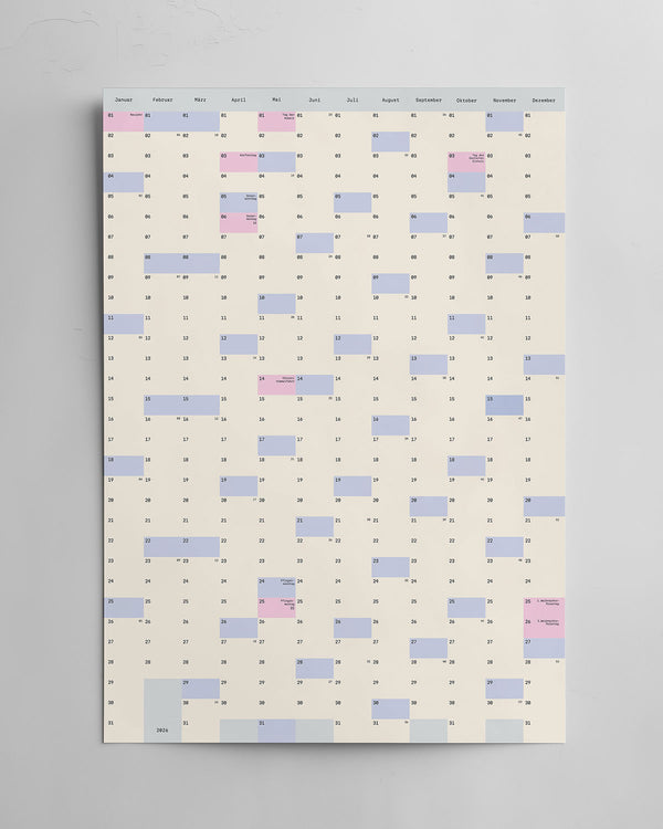 BASIC Wandkalender 2026