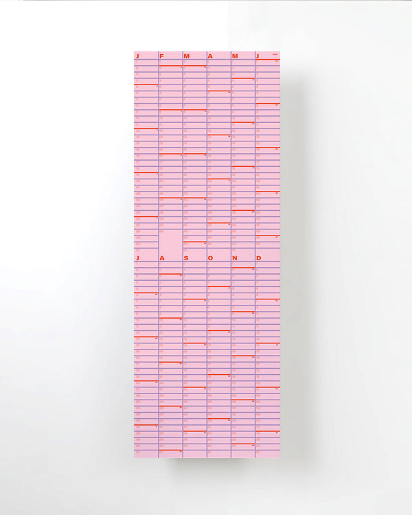 ROSAROT Wandkalender 2026