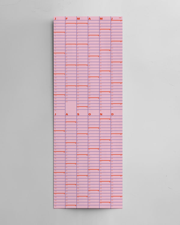 ROSAROT Wandkalender 2026