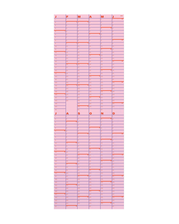 ROSAROT Wandkalender 2026