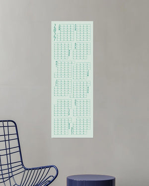 LINES MINTGRÜN Wandkalender 2027