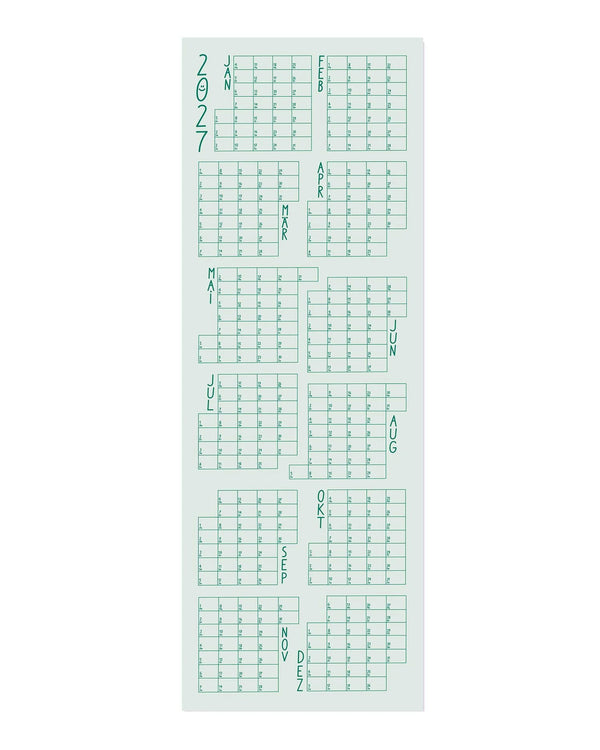 LINES MINTGRÜN Wandkalender 2027