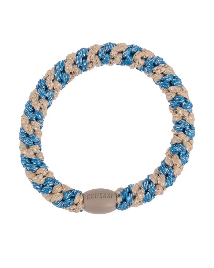 Kknekki Haargummi Blue Silver Glitter Stripe
