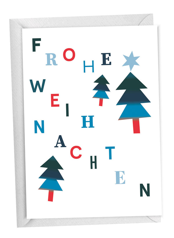 Typo Weiss Klappkarte