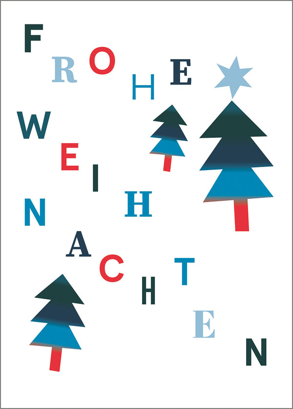 Typo Weiss Postkarte