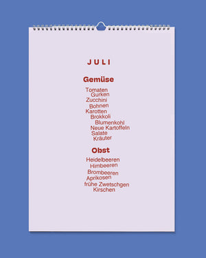 OBST & GEMÜSE Saisonkalender 2026