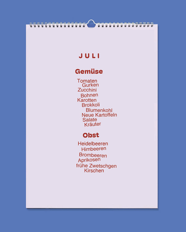 OBST & GEMÜSE Saisonkalender 2026