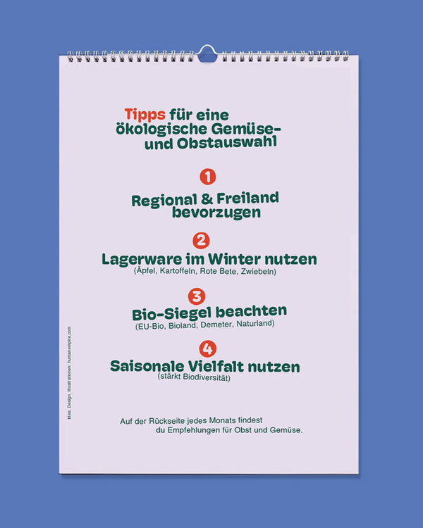 OBST & GEMÜSE Saisonkalender 2026