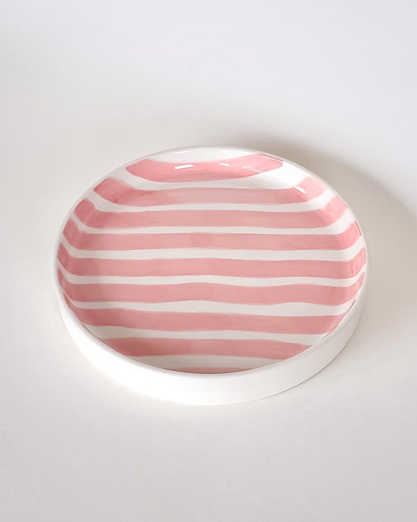 Teller klein Stripes Incanto Rose
