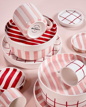 Teller klein Stripes Incanto Rose