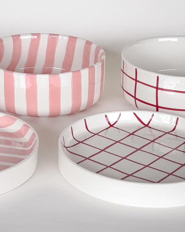 Schale Grid Tramonto Red