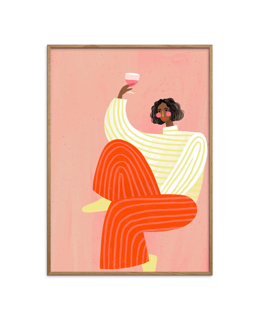 Woman With The Glass Of Wine Poster (30x40cm)