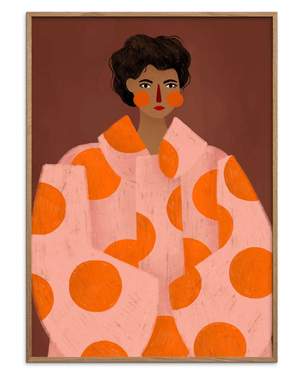 Woman With The Orange Dots Poster (70x100cm)
