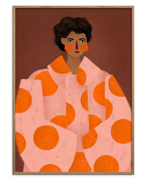 Woman With The Orange Dots Poster (70x100cm)