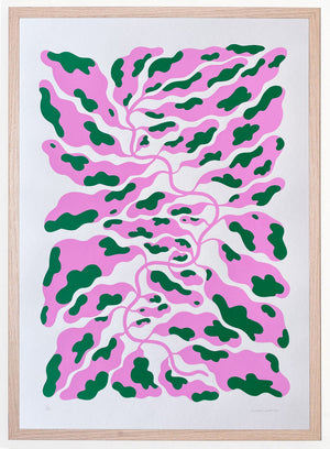 Linnéa Andersson - Pink Leaf Green Speckles