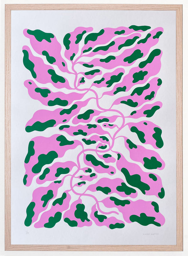 Linnéa Andersson - Pink Leaf Green Speckles