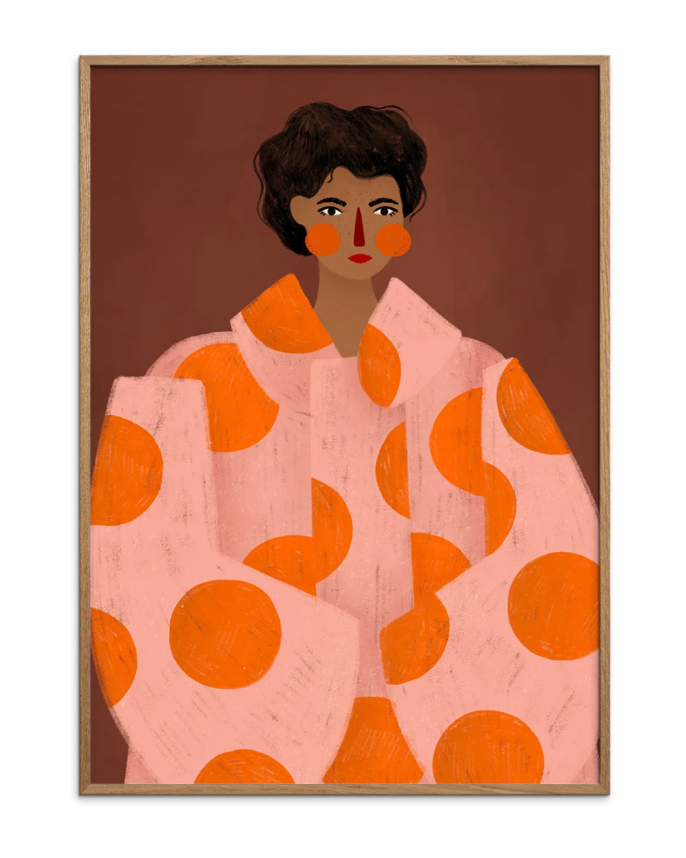 Woman With The Orange Dots Poster (50x70cm)