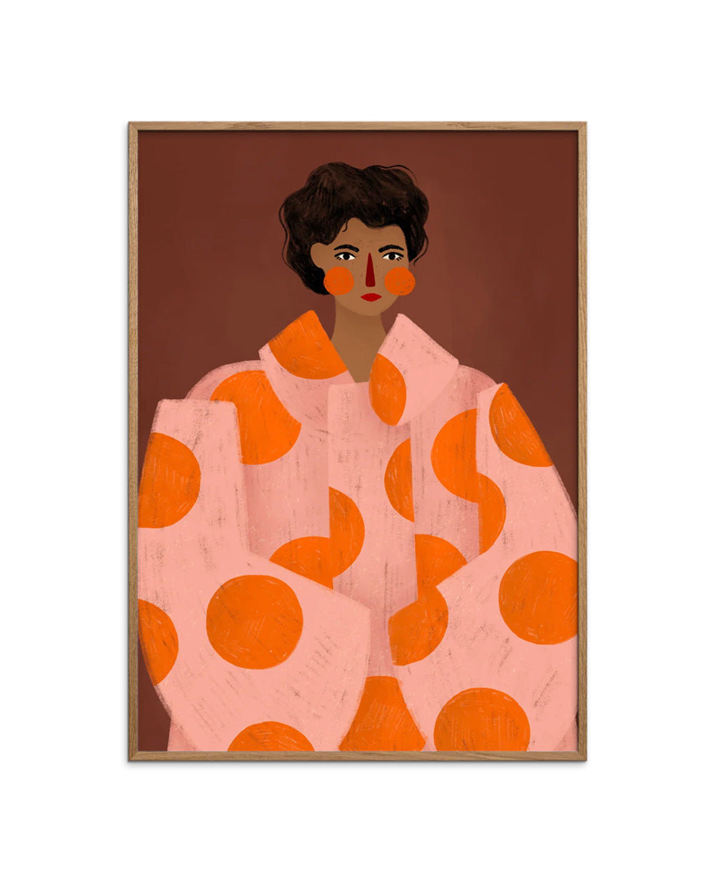 Woman With The Orange Dots Poster (30x40cm)