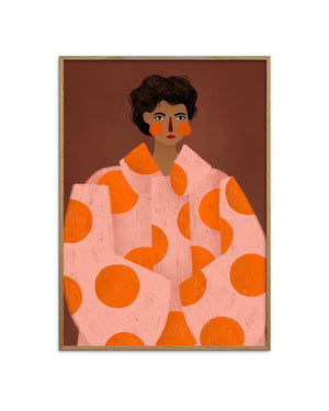 Woman With The Orange Dots Poster (30x40cm)