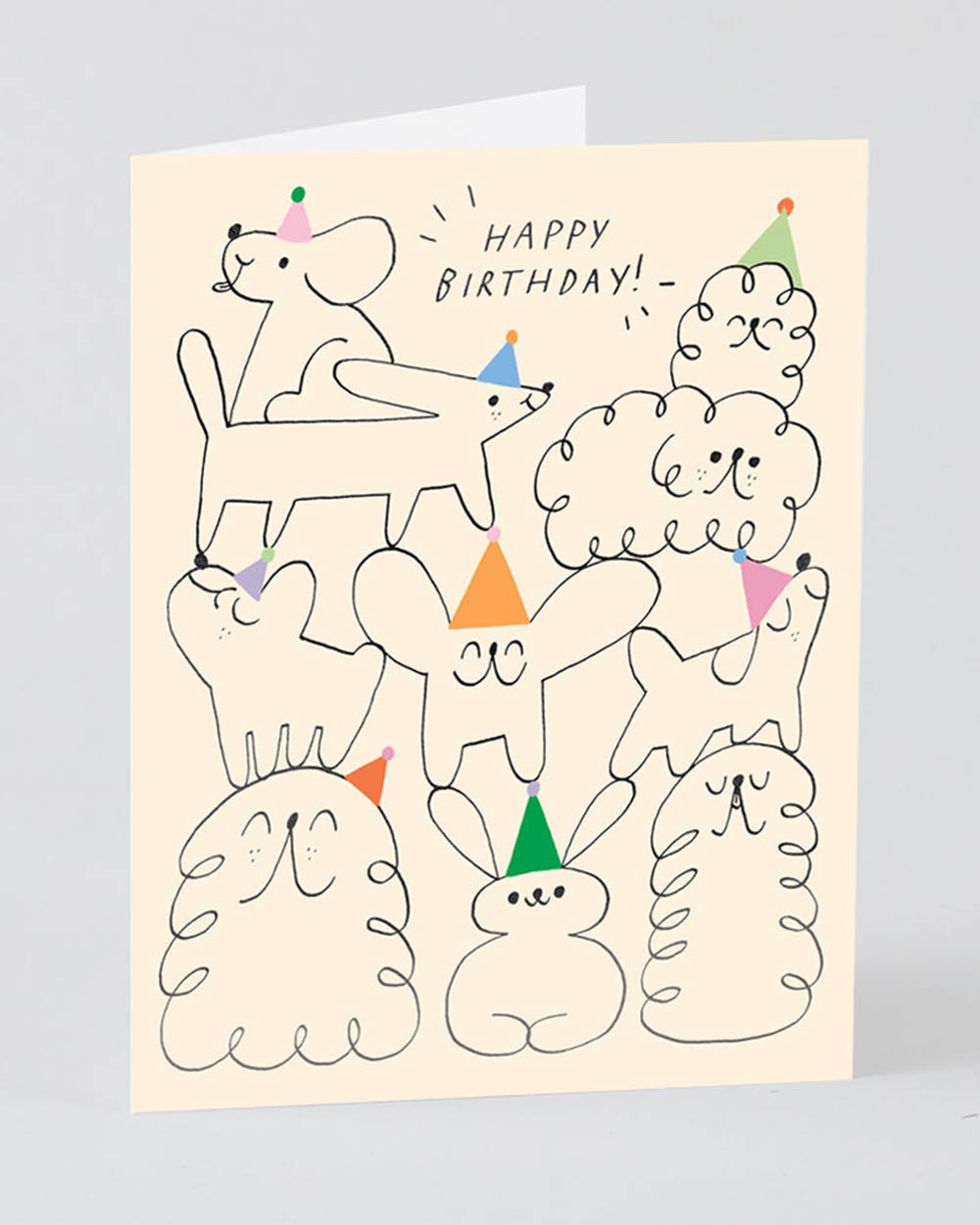 Happy Birthday Animal Stack Klappkarte