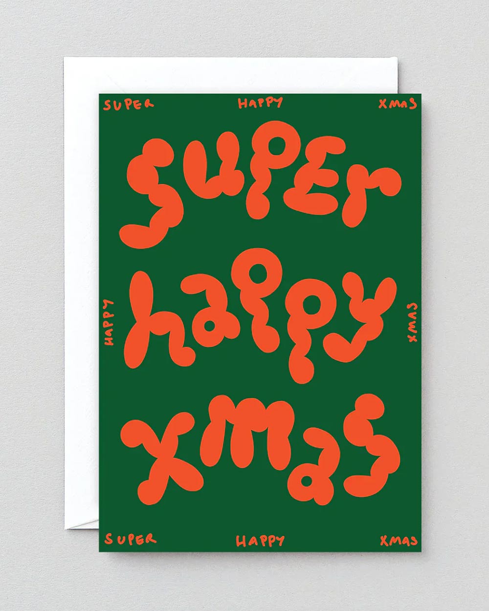 Super Happy Xmas Embossed Klappkarte