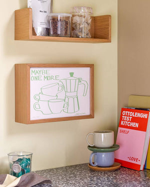 Amare Tasse mit Unterteller Sandfarben/Grün