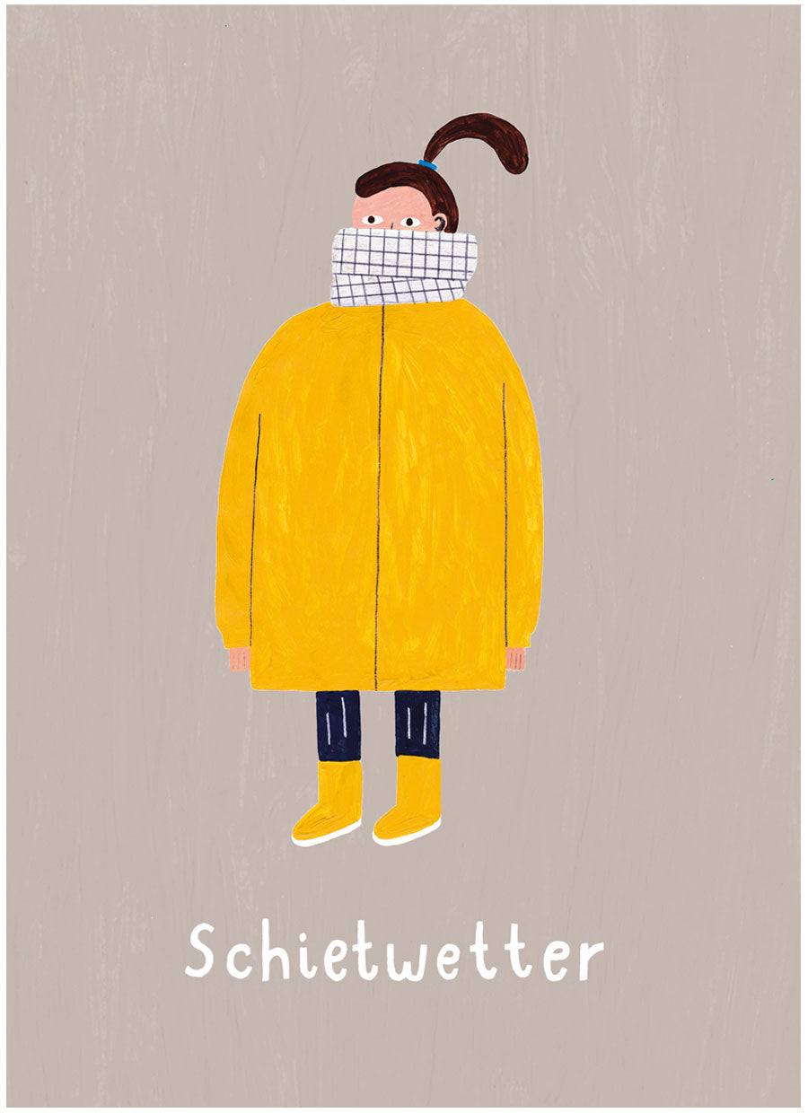 Schietwetter Postkarte