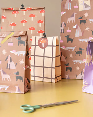 Geschenktüte Anna Katharina Jansen Grid mit Boden (5er-Pack)
