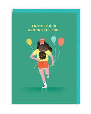 Forrest Gump Run Around The Sun Birthday Klappkarte