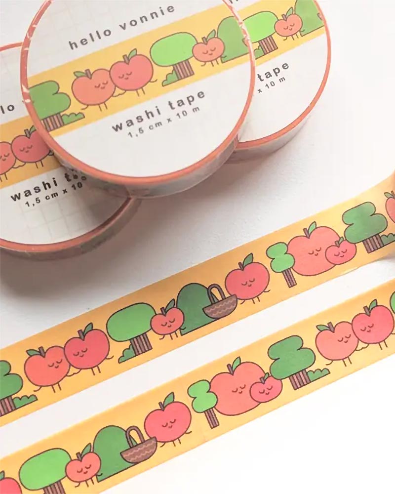 Hello Vonnie Apple Friends Washi Tape