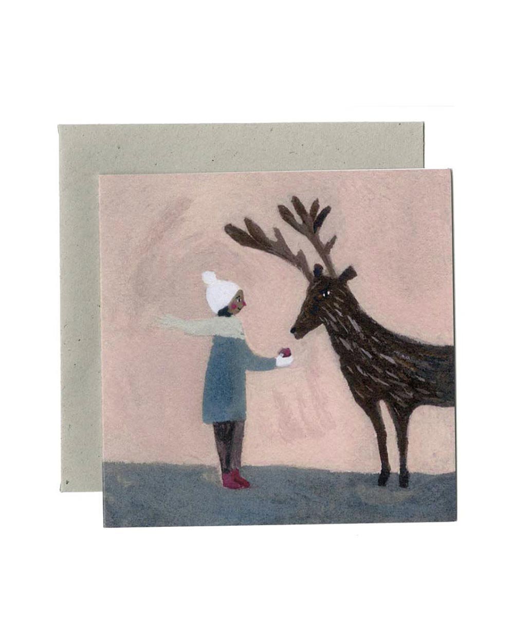 An Apple For Reindeer Klappkarte