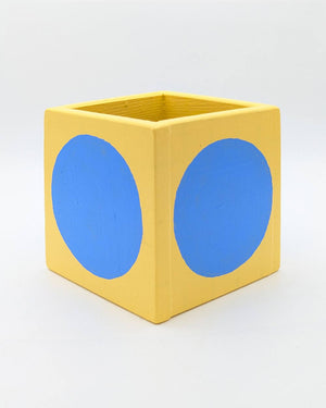 Art Pot Apricot Blue Dot - Unikat