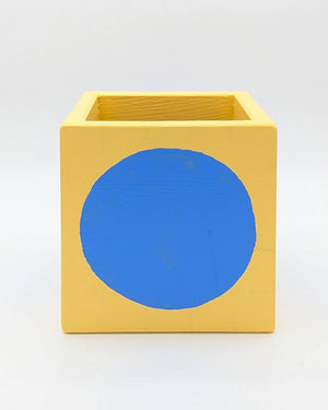 Art Pot Apricot Blue Dot - Unikat