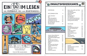 Ein Tag im Leben von Astronaut, All und Raketenknall