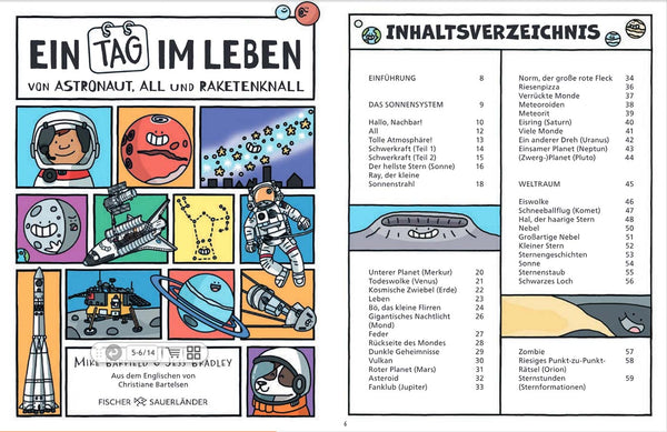 Ein Tag im Leben von Astronaut, All und Raketenknall