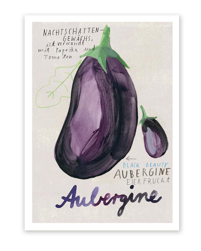 Aubergine Postkarte A6