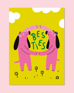 Au Contraire - Besties Postkarte