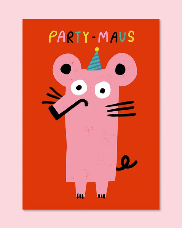 Au Contraire - Partymaus Postkarte