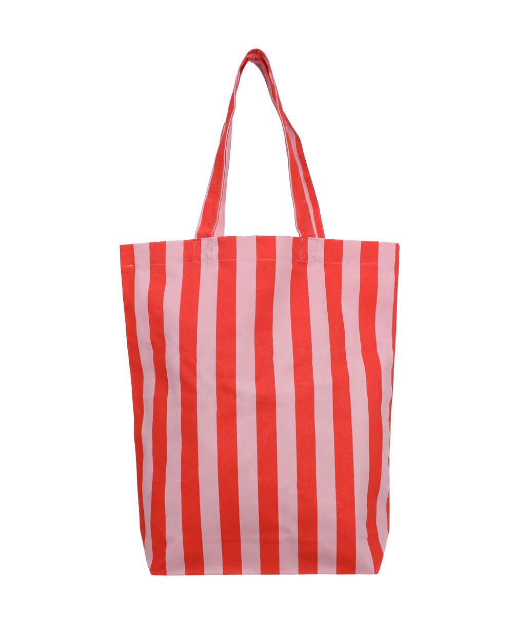 Shopper Streifen Poppy Red - Litchi