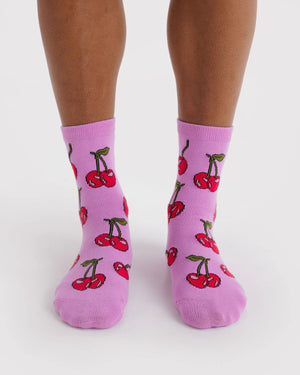 Baggu Crew Socks Cherries