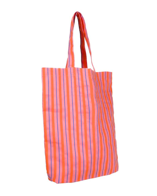 Shopper Baumwolle Balanced Stripes - Rose, Blood Orange & Cornflower