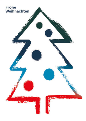 Tannenbaum Weiss Postkarte