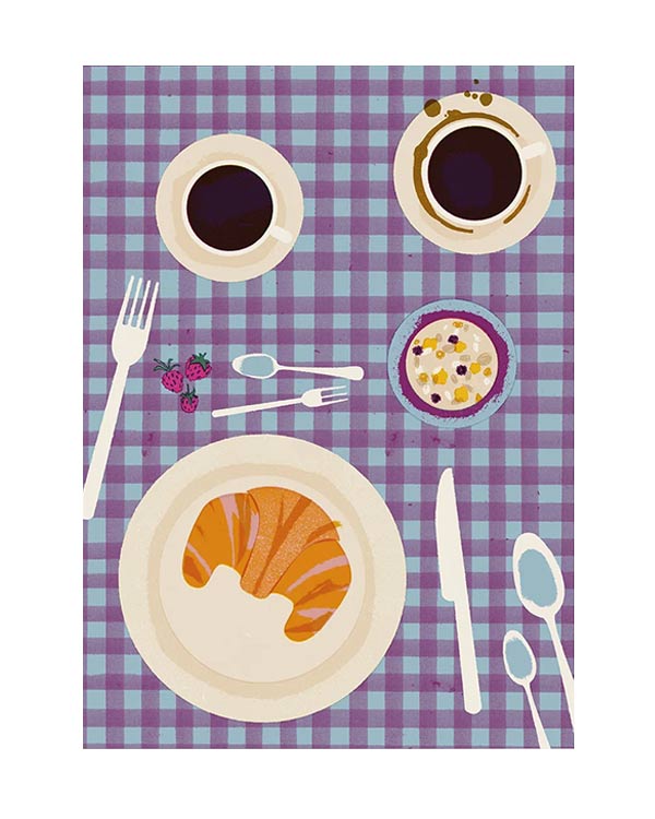 Coffee Breakfast Postkarte