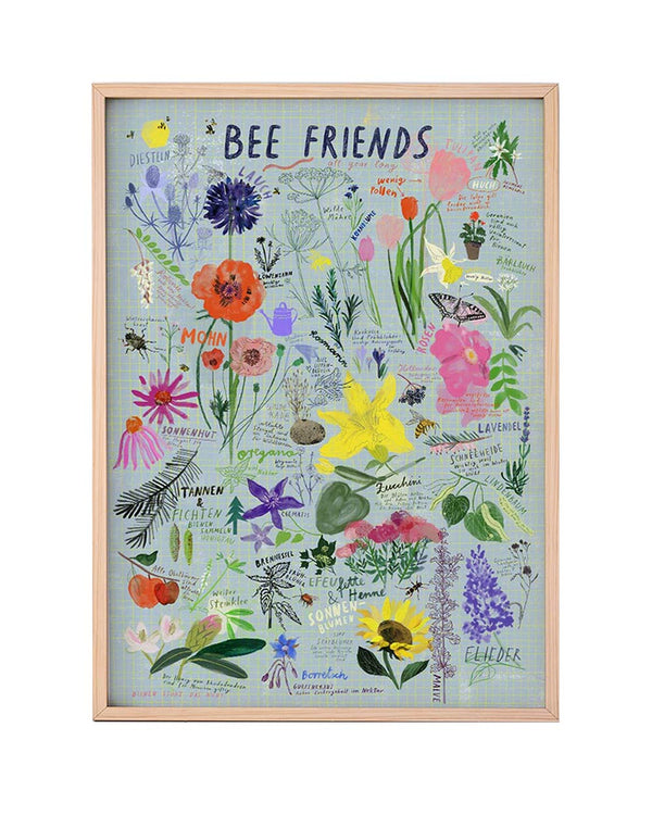Bee Friends Poster (50x70cm)