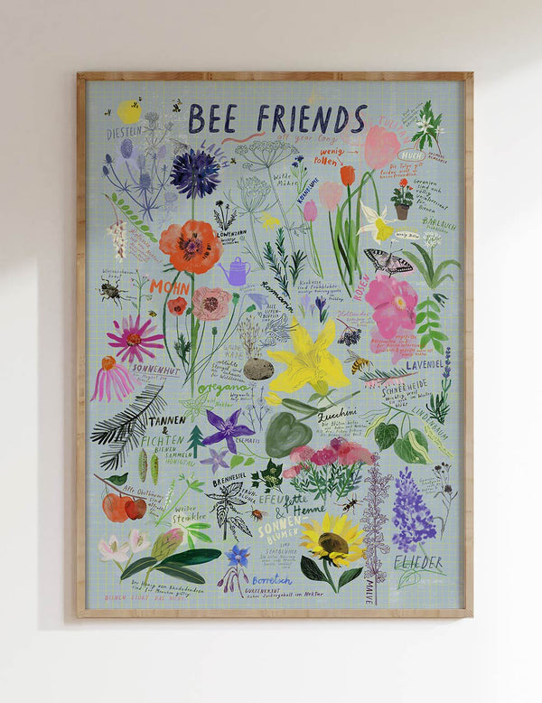 Bee Friends Poster (50x70cm)
