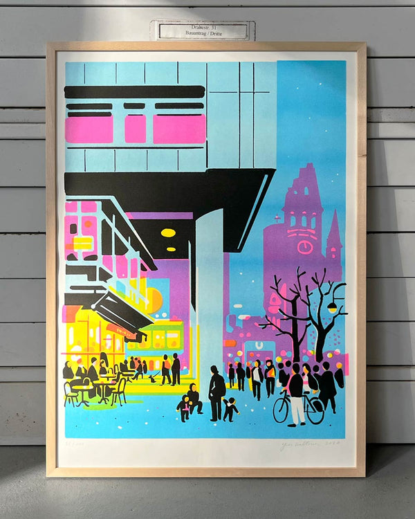 Yves Haltner - Bahnhof Zoo No. 3 Risoprint (Din A2)